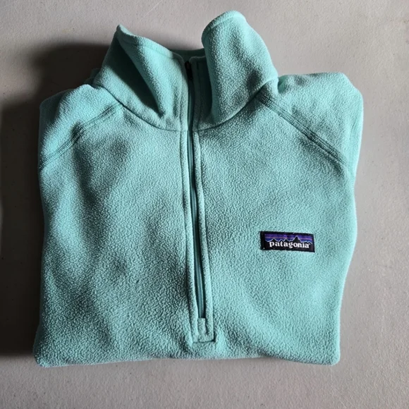 Patagonia Women's Micro D 1/4 Zip Fleece Size xsmall Teal Color - Picture 1 of 5